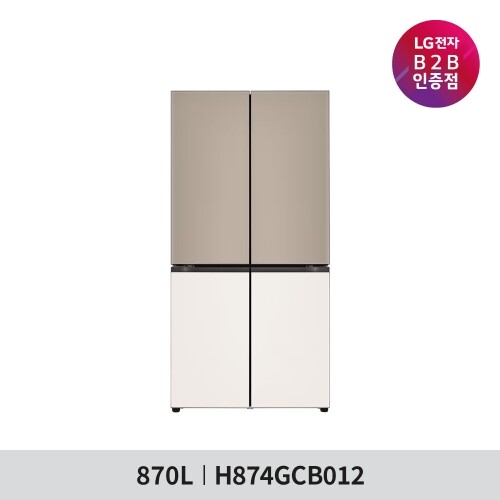 [LG전자] 디오스 오브제컬렉션 베이직 냉장고 870L (H874GCB012)