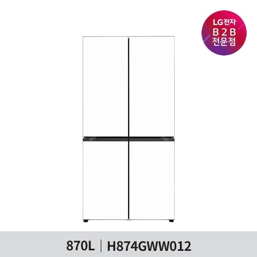 [LG전자] 디오스 오브제컬렉션 베이직 냉장고 870L (H874GWW012)