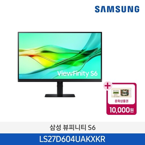 삼성 고해상도 모니터 뷰피니티 S6 (S60UD) 27인치 블랙 LS27D604UAKXKR